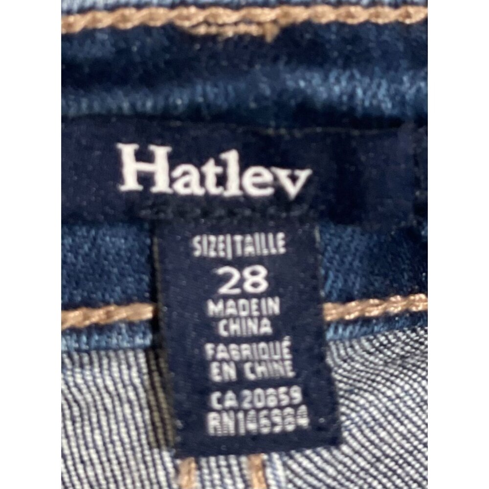 Hatlev Womens Blue Denim Jeans Size 28 With Frayed Hem & Front Pockets - Picture 8 of 14